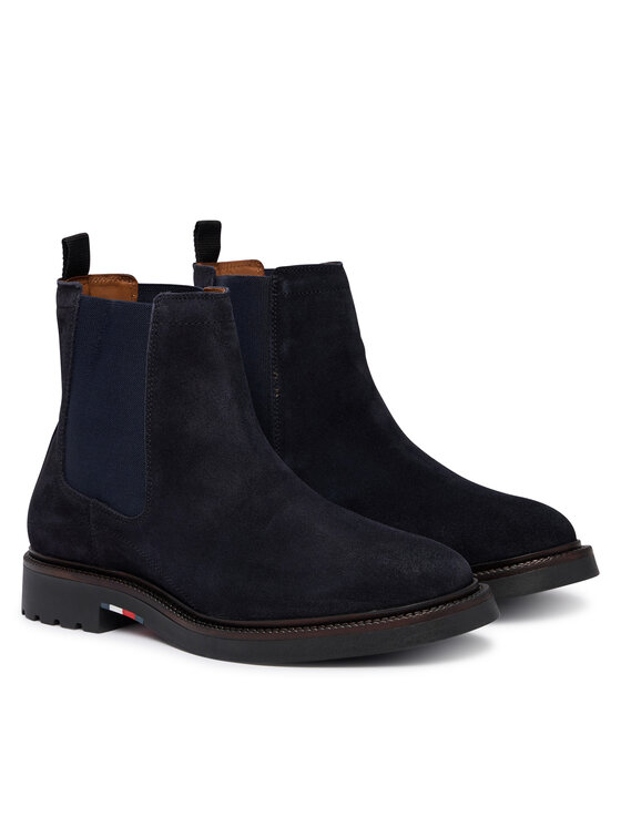 Tommy Hilfiger Chelsea Tommy Hilfiger Corporate Casual Suede Chelsea FM0FM05952 Blu scuro