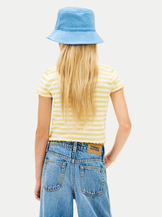 Tommy Hilfiger Tommy Hilfiger Camiseta KG0KG08590 Amarillo claro Slim Fit
