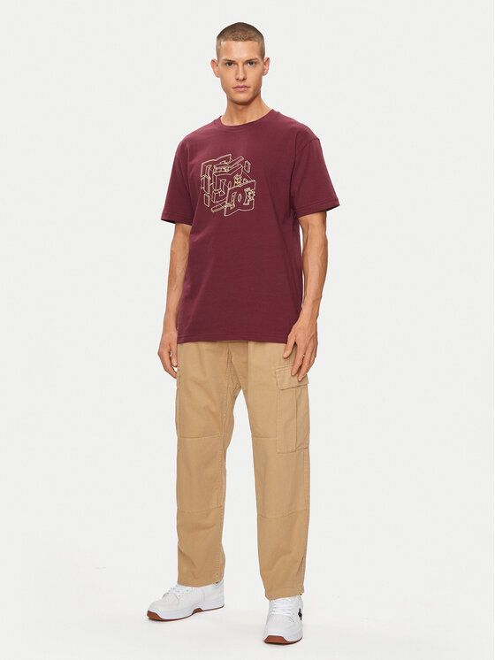 DC Shoes DC Shoes Majica Rebuild Hss ADYZT05337 Bordo rdeča Regular Fit