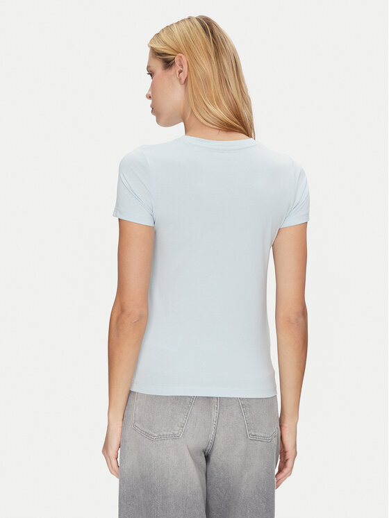 Guess Jeans Guess Jeans T-Shirt W4YI03 J1314 Γαλάζιο Slim Fit