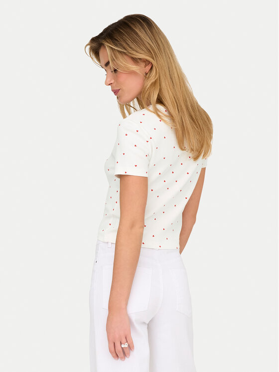 ONLY ONLY Camiseta Fenja 15347986 Blanco Slim Fit