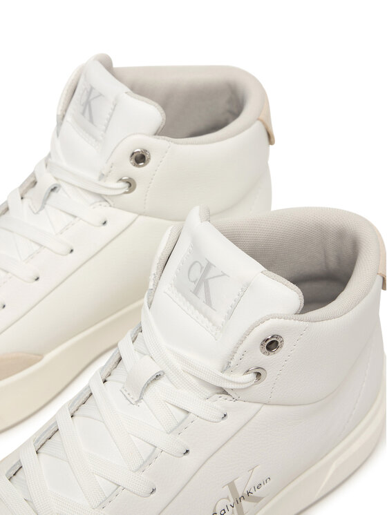 Calvin Klein Sneakers Calvin Klein Basket Cups High Laceup Lth Mix YW0YW02024 Alb