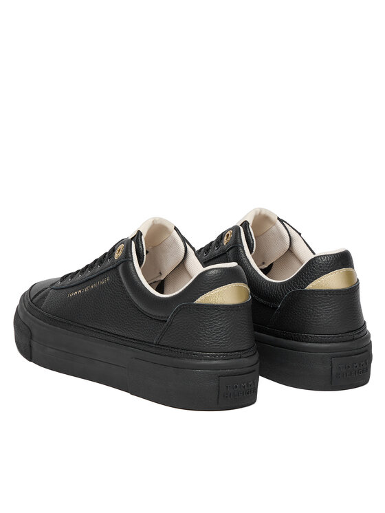 Tommy Hilfiger Sneakersy Tommy Hilfiger Th Platform Sneaker Tumbled Ltr FW0FW09018 Čierna