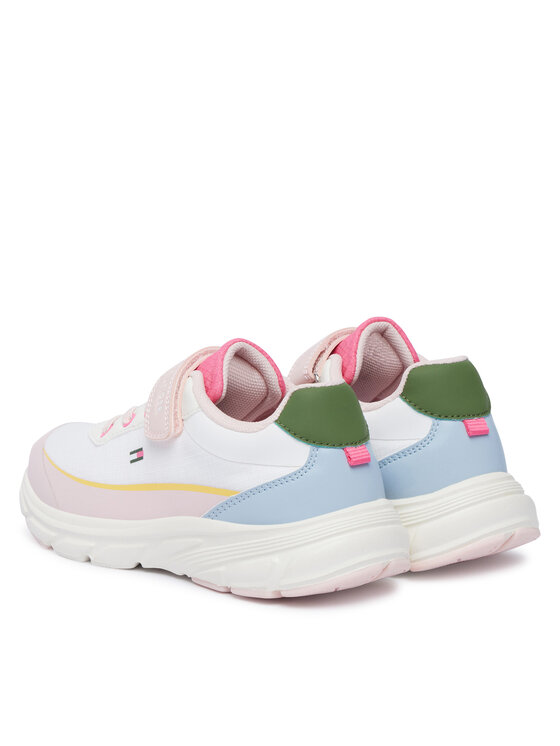 Tommy Hilfiger Sneakersy Tommy Hilfiger Low Cut Lace-Up/Velcro Sneaker T1A9-35107-1861 S Farebná