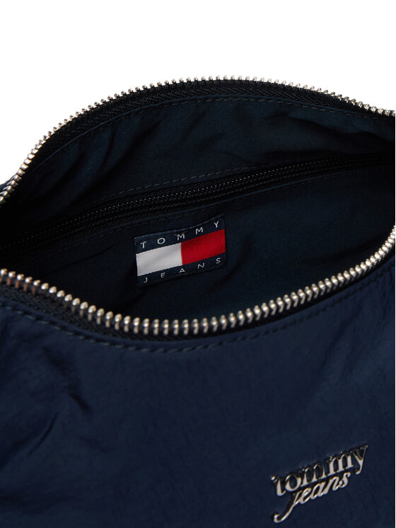 Tommy Jeans Τσάντα Tommy Jeans Metal Logo Padded Strap Shoulder Bag AW0AW18583 Σκούρο μπλε