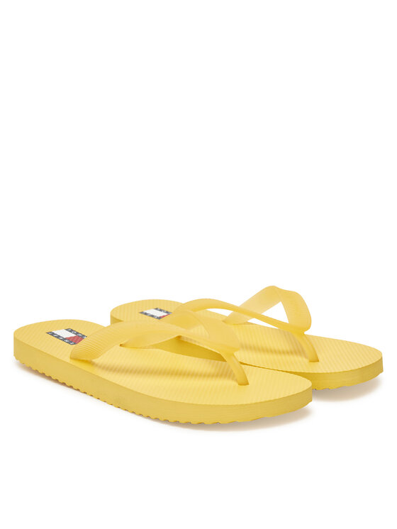 Tommy Jeans Japonki Tommy Jeans Tjw Logo Flip Flop EN0EN02447 Żółty