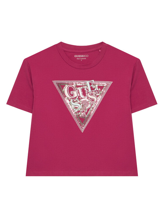Guess Guess Camiseta J6GI24 K6YW4 Rosa oscuro Relaxed Fit