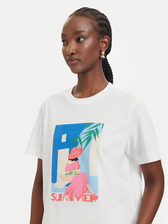 Vero Moda Vero Moda Camiseta Salli Mette 10344804 Blanco Regular Fit