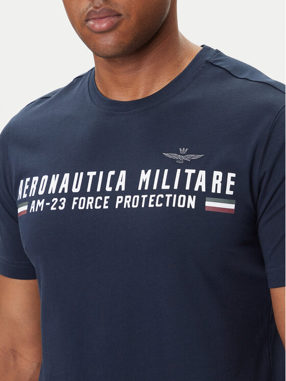 Aeronautica Militare Aeronautica Militare Camiseta 252TS1942UJ00538 Azul marino Regular Fit