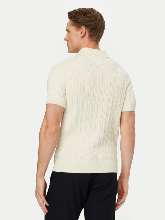 Tommy Hilfiger Tommy Hilfiger Polo MW0MW42788 Crema Regular Fit