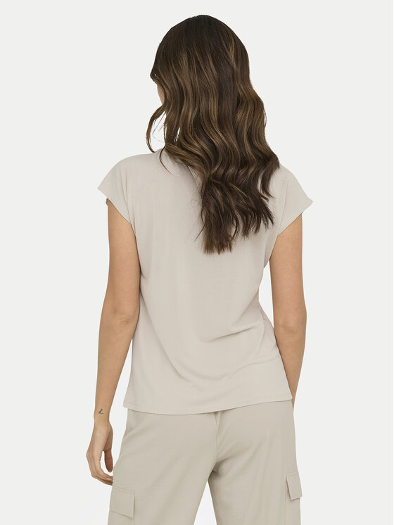 ONLY ONLY Camiseta Free 15287041 Beis Regular Fit