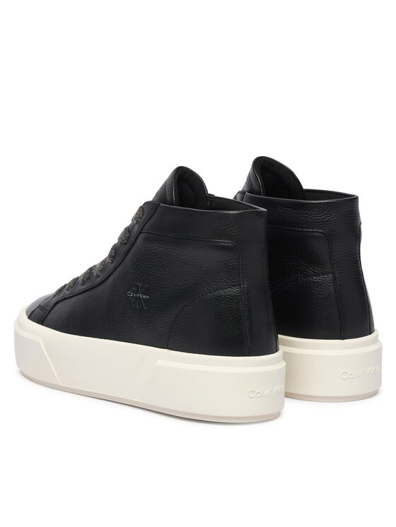 Calvin Klein Sneakers Calvin Klein Flatform Mid Laceup Lth Wl HW0HW03230 Negru