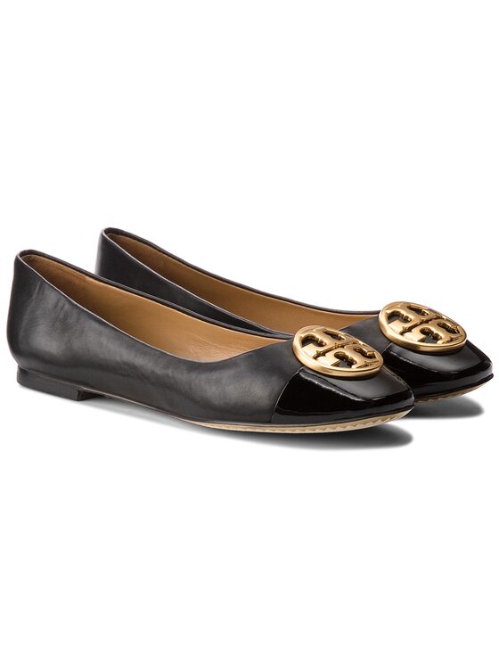 Tory Burch Балетки Tory Burch Chelsea Cap-Toe Ballet 46882 Чорний