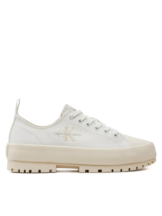 Calvin Klein Jeans Trampki Calvin Klein Jeans Lugged Hybrid Laceup Ml Mtr YW0YW01505 Biały
