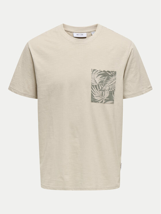 Only & Sons Only & Sons Футболка 22025286 Бежевий Regular Fit