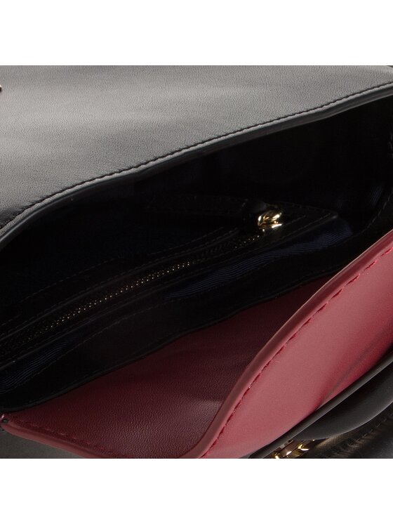 Tommy Hilfiger Bolso Tommy Hilfiger Fancy Th Leather Med Crossover AW0AW06119 Guinda/burdeos
