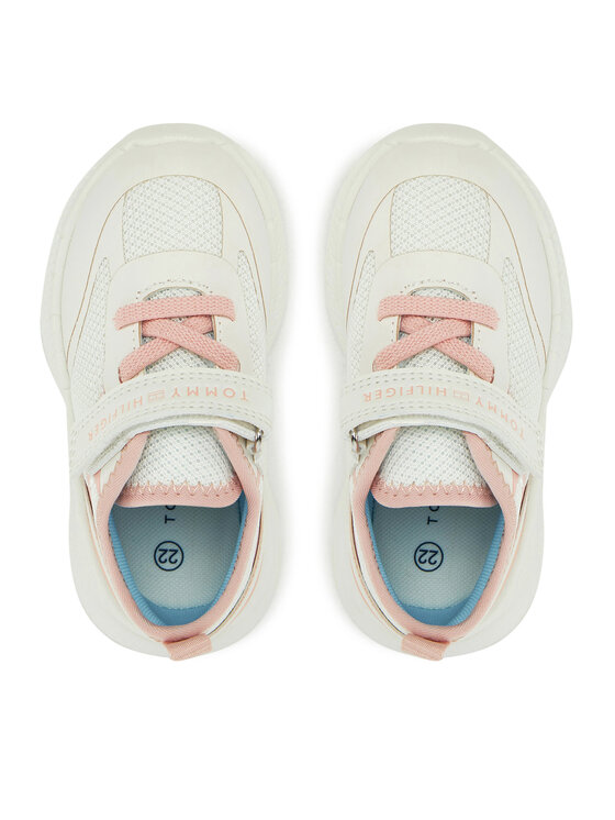 Tommy Hilfiger Sneakersy Tommy Hilfiger Low Cut Lace-Up/Velcro Sneaker T1A9-33755-1697 M Biały