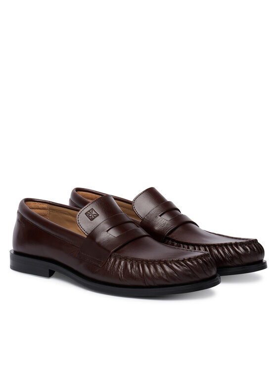 Calvin Klein Loafers Calvin Klein Ess Rubber Loafer Wr Pol Lth HM0HM02171 Marrone scuro