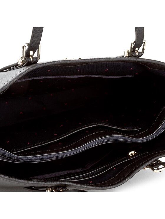 Tommy Hilfiger Geantă Tommy Hilfiger Honey Med Tote AW0AW04547 Negru