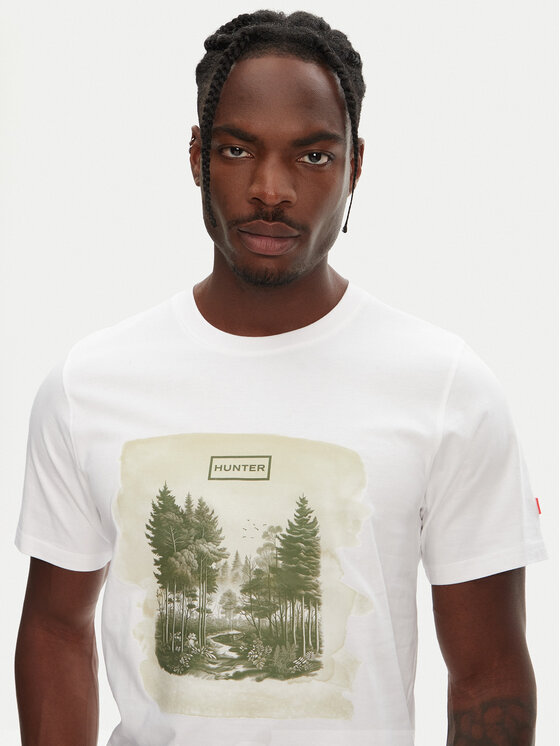 Hunter Hunter Футболка Duart Graphic HARM0033251 Білий Regular Fit