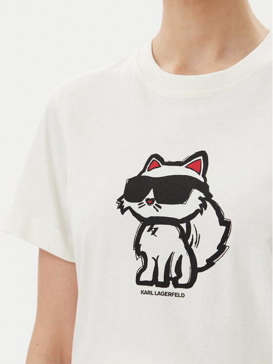 KARL LAGERFELD KARL LAGERFELD Póló A1W17128 Ekru Regular Fit