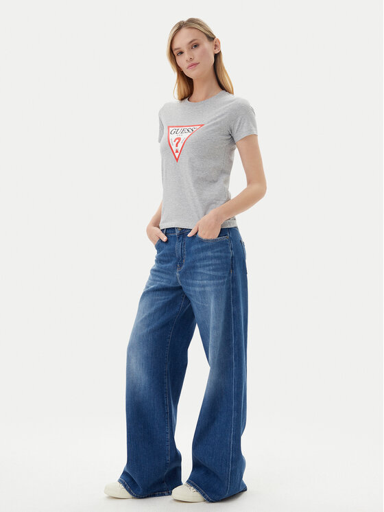 Guess Jeans Guess Jeans Футболка W4YI04 J1314 Сірий Slim Fit