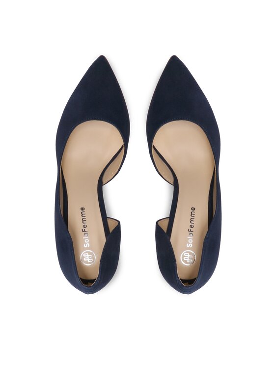 Solo Femme Szpilki Solo Femme 34278-A8-K33/000-04-00 Granatowy