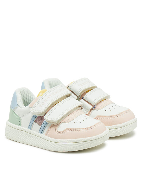 Tommy Hilfiger Сникърси Tommy Hilfiger Flag Low Cut Velcro Sneaker T1A9-33730-1439 M Цветен
