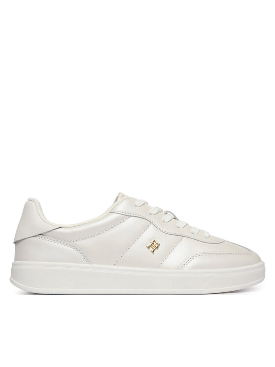 Tommy Hilfiger Laisvalaikio batai Tommy Hilfiger Th Heritage Shiny Sneaker FW0FW09179 Balta