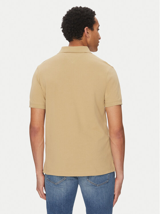 Tommy Jeans Tommy Jeans Polo marškinėliai Linear DM0DM20914 Smėlio Regular Fit