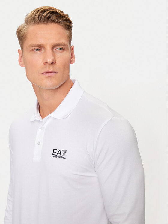 EA7 Emporio Armani EA7 Emporio Armani Поло 8NPF15 PJVQZ 1100 Білий Regular Fit