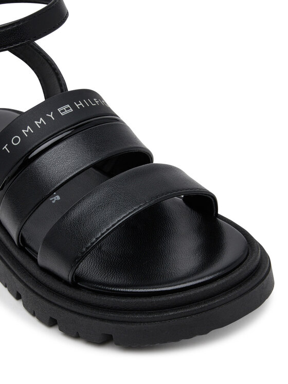Tommy Hilfiger Сандали Tommy Hilfiger Sandal T4A2-33798-0371 M Черен