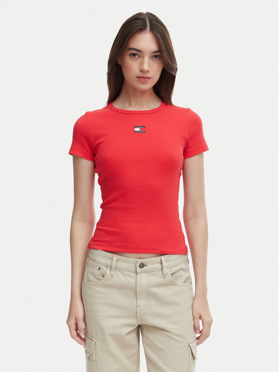 Tommy Jeans Tommy Jeans Camiseta DW0DW17881 Rojo Slim Fit