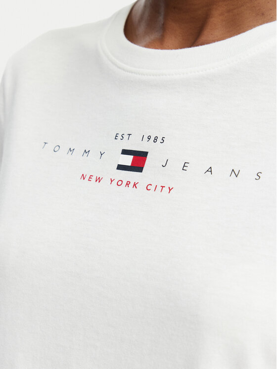 Tommy Jeans Tommy Jeans Camiseta Linear Ss Tee DW0DW22789 Crema Regular Fit