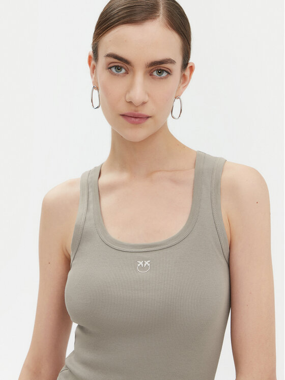 PINKO PINKO Топ Calcolatore 100807 Сірий Regular Fit
