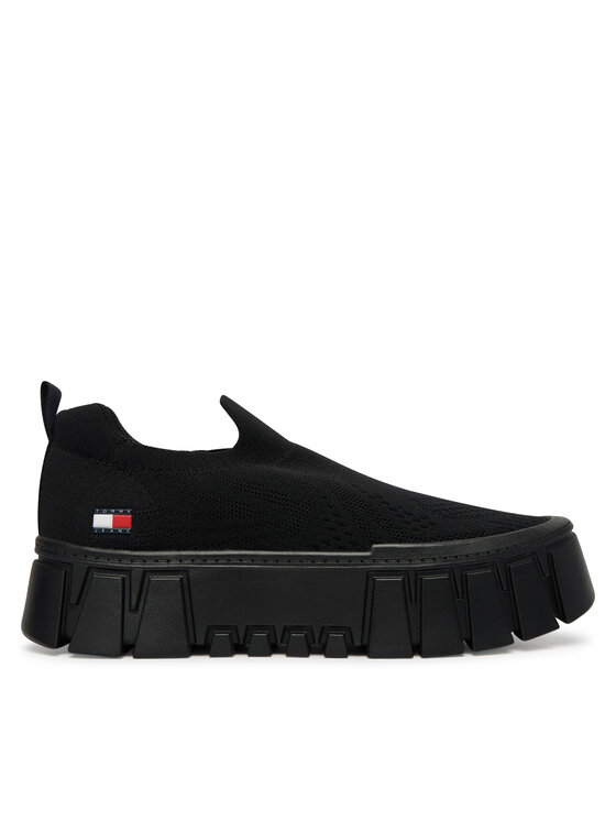 Tommy Jeans Laisvalaikio batai Tommy Jeans Tjw Chunky Knit Sneaker EN0EN03014 Juoda