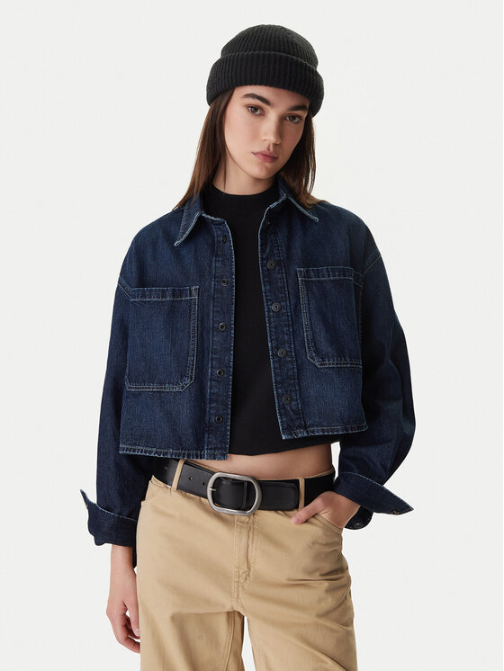 G-STAR G-Star Raw džinsiniai marškiniai D26851-E090 Tamsiai mėlyna Boxy Fit