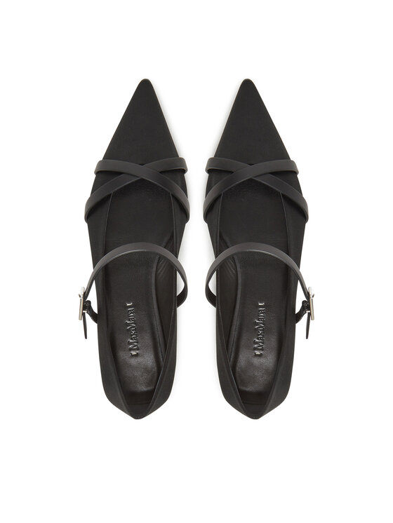 Max Mara Scarpe basse Max Mara Satinflat 2514521272600 Nero