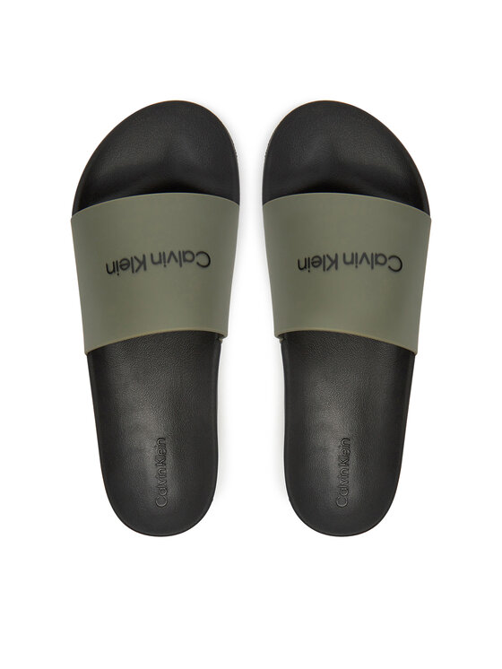 Calvin Klein Nazouváky Calvin Klein Chunky Pool Slide Rub HM0HM01063 Zelená