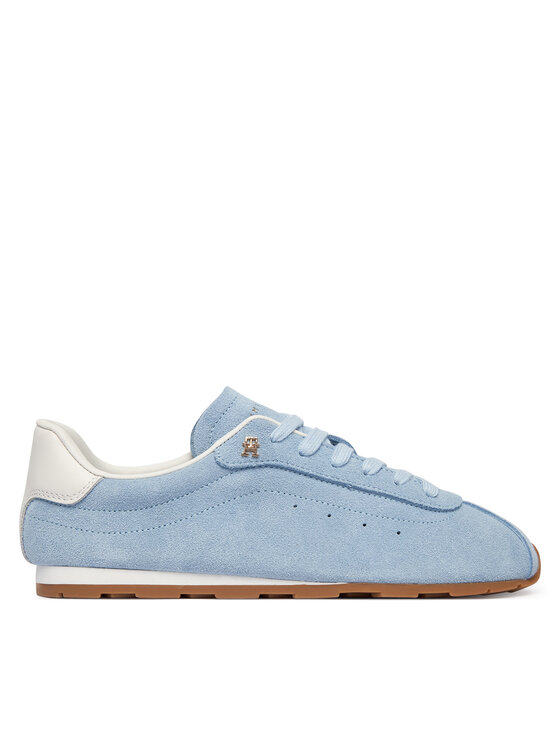 Tommy Hilfiger Superge Tommy Hilfiger Th Bella Low Runner Suede FW0FW09189 Svetlo modra