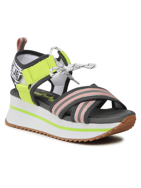 Pepe Jeans Sandały Pepe Jeans Fuji Laces PLS90506 Szary