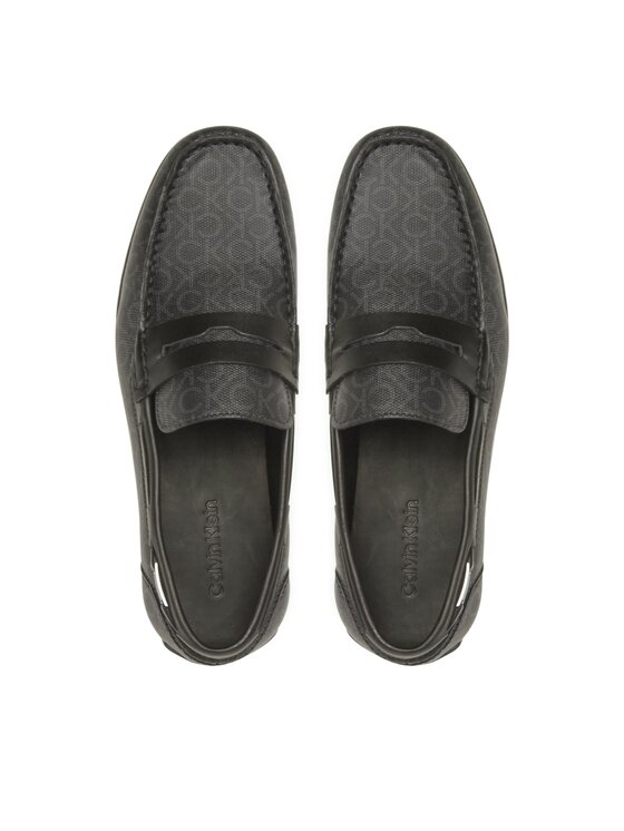 Calvin Klein Mokaszin Calvin Klein Logo Hw Driver Mono HM0HM00843 Fekete