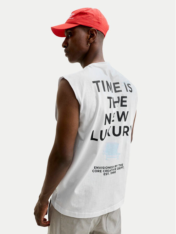 Jack & Jones Jack & Jones Camiseta sin mangas Eterna 12295670 Blanco Loose Fit