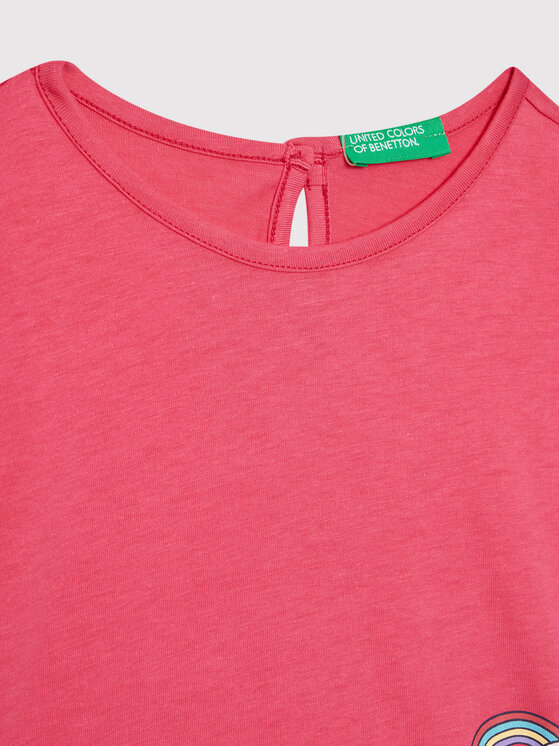 United Colors Of Benetton United Colors Of Benetton Футболка 3096G102W Рожевий Regular Fit