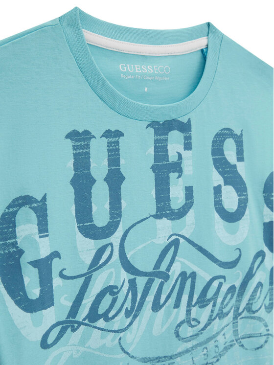 Guess Guess Camiseta L6GI13 K8HM4 Azul claro Regular Fit