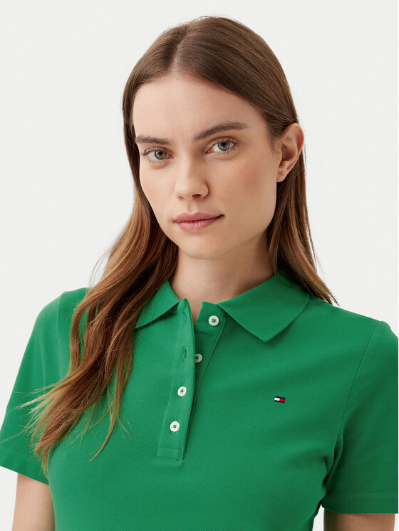 Tommy Hilfiger Tommy Hilfiger Polo marškinėliai 1985 WW0WW43225 Žalia Slim Fit