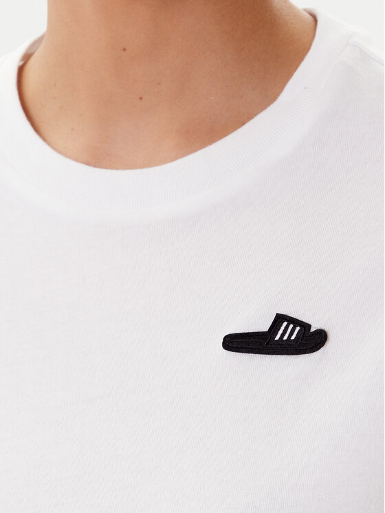 adidas adidas Футболка Slide Graphic JY8687 Білий Regular Fit
