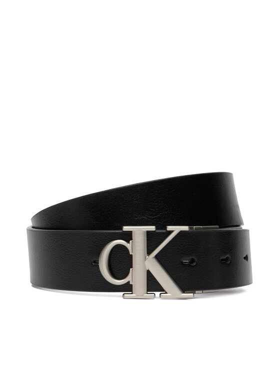 Calvin Klein Pásek Calvin Klein Ck Buckle Tumbled 35Mm Adj/Rev LV04D7049G Černá