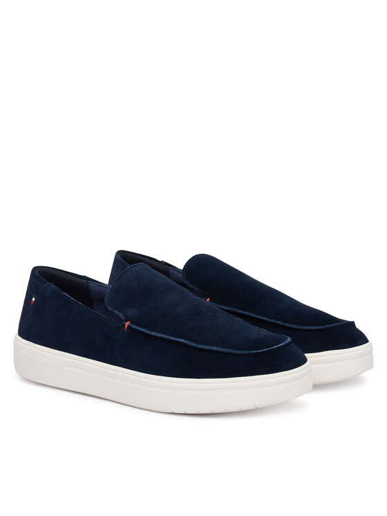 Tommy Hilfiger Lords Tommy Hilfiger Modern Light Suede Loafer FM0FM05924 Bleumarin