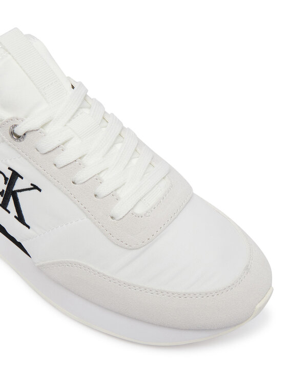 Calvin Klein Сникърси Calvin Klein Retro Runner Lace Up Sock YW0YW02060 Бял